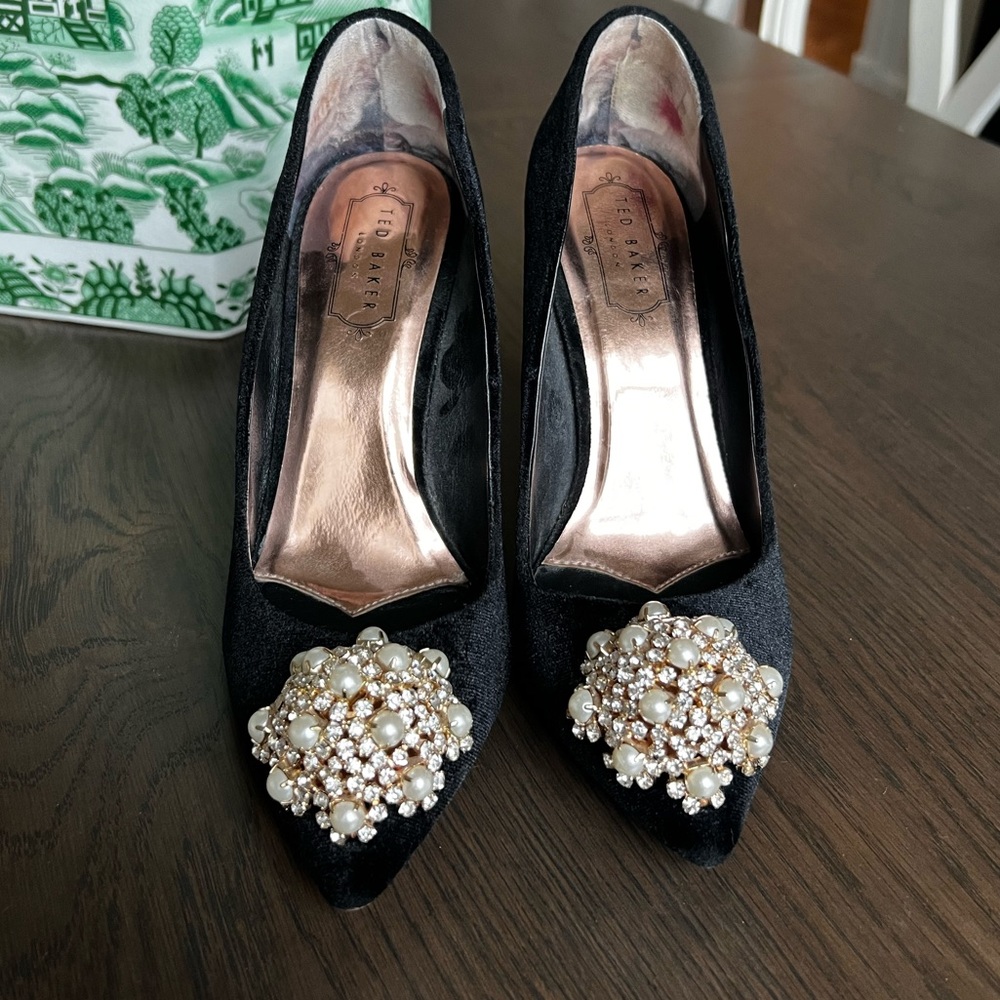 Velvet Ted baker with pearls and crystals